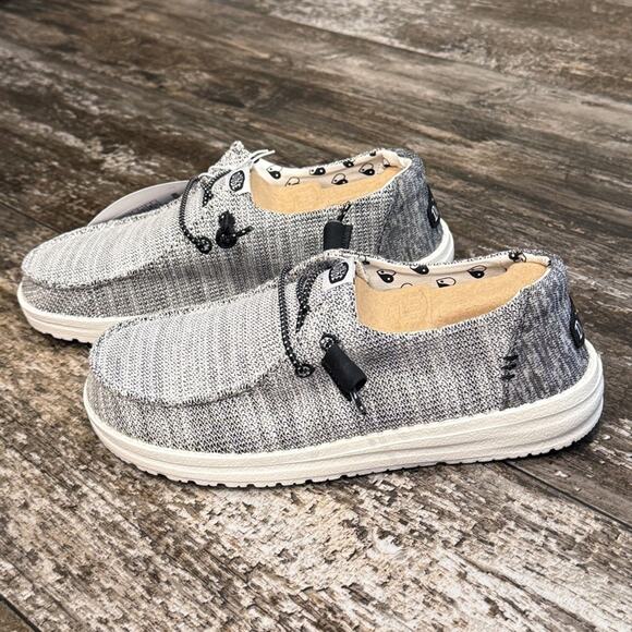 Hey Dude Loafers Shoes Womens Size 6 Wendy Stretch Yin Yang Gray Comfy‎ NEW - Picture 10 of 10